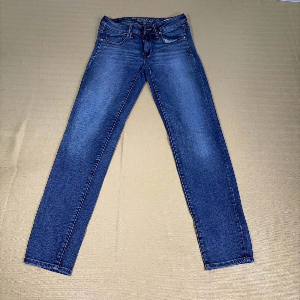 American Eagle Outfitters Women's Super Stretch Jeans 2 Blue Low Rise